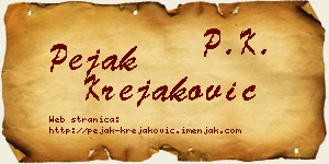 Pejak Krejaković vizit kartica